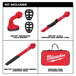 Milwaukee AIR-TIP 1-1/4 in. - 2-1/2 in. Automotive Kit W/Crevice Tools, Utility Nozzle and Bag For W