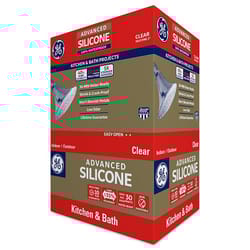GE Advanced Clear Silicone 2 Kitchen and Bath Caulk Sealant 10.1 oz