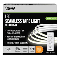 Feit LED 16 ft. L Bright White Plug-In LED Tape Light 1 pk