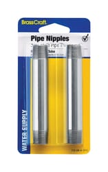 BrassCraft 3/8 in. MIP 3/8 in. D MIP Brass Pipe Nipple 4 in. L