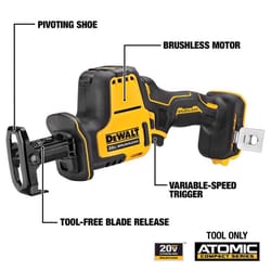 DeWalt 20V MAX ATOMIC Cordless Brushless One-Handed Reciprocating Saw Tool Only