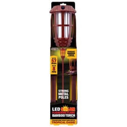 Blazing LEDz Amber Metal 57 in. Flickering Flame Bamboo Torch 1 pk