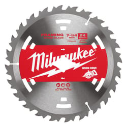 Milwaukee 7-1/4 in. D X 5/8 in. Tungsten Carbide Circular Saw Blade 24 teeth 10 pk