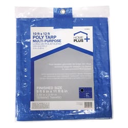 Home Plus 10 ft. W X 12 ft. L Light Duty Polyethylene Tarp Blue