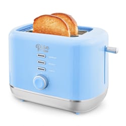 Rise by Dash Plastic Blue 2 slot Toaster 7.4 in. H X 7.2 in. W X 11.1 in. D