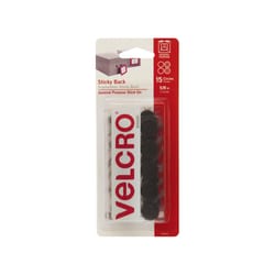 VELCRO Brand Sticky Back Small Nylon Hook and Loop Fastener 5/8 in. L 15 pk