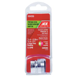 Ace Dual Thread 15/16 in.-27 or 55/64 in. Chrome Aerator Adapter