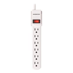 Monster Just Power It Up 3 ft. L 6 outlets Power Strip White