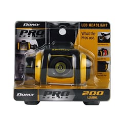 Dorcy Pro Series 200 lm Black/Yellow LED Headlight AA Battery