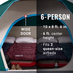 Coleman Skydome Green Tent 72 in. H X 102 in. W X 120 in. L 1 pk