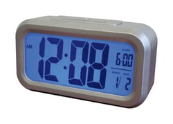Westclox 5.3 in. Silver Alarm Clock Digital