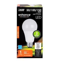 Feit Enhance A21 E26 (Medium) LED Bulb Soft White 50/100/150 Watt Equivalence 1 pk