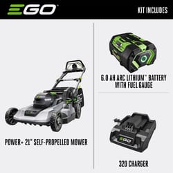 EGO Power+ LM2114SP 21 in. 56 V Battery Self-Propelled Lawn Mower Kit (Battery &amp; Charger) W/ 6.0 AH BATTERY