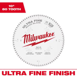 Milwaukee 10 in. D X 5/8 in. Tungsten Carbide Circular Saw Blade 80 teeth 1 pk