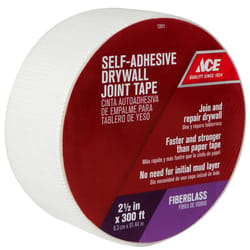 Ace 300 ft. L X 2-1/2 in. W Fiberglass Mesh White Self Adhesive Drywall Joint Tape