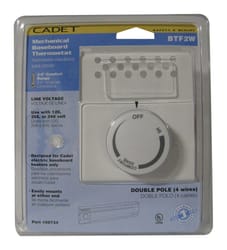 Cadet Heating and Cooling Dial Double Pole Line Voltage Baseboard Thermostat