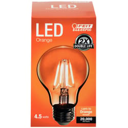 Feit A19 E26 (Medium) Filament LED Bulb Orange 30 Watt Equivalence 1 pk