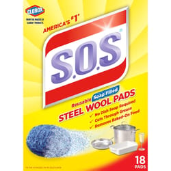 S.O.S Heavy Duty Steel Wool Pads For Multi-Purpose 18 pk