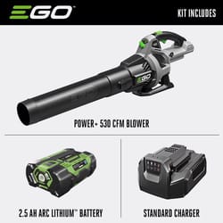 EGO Power+ LB5302 110 mph 530 CFM 56 V Battery Handheld Leaf Blower Kit (Battery &amp; Charger) W/ 2.5 AH BATTERY