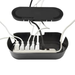 D-Line 12.75 in. L Black ABS Cable Organizer Box