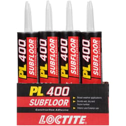 Loctite PL 400 Subfloor Adhesive Synthetic Latex Subfloor Construction Adhesive 10 oz