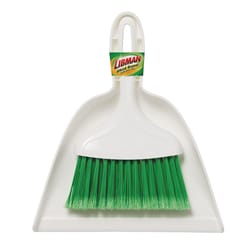 Libman 7 in. W Soft Recycled PET Dust Pan with Whisk Broom