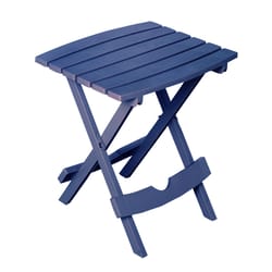 Adams Quik-Fold Patriotic Blue Rectangular Resin Folding Side Table