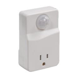 Amertac White Motion Activated Plug In Light Control 1 pk