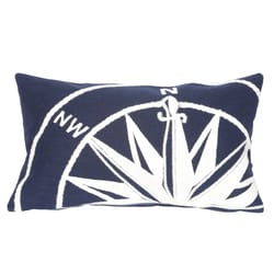 Liora Manne Visions II Marine Compass Polyester Throw Pillow 12 in. H X 2 in. W X 20 in. L