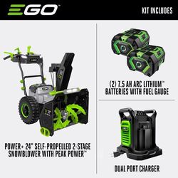 EGO Power+ 24 in. Two stage 56 V Battery Snow Blower Kit (Battery &amp; Charger)