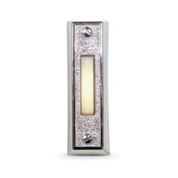 Heath Zenith Silver Plastic Wired Pushbutton Doorbell