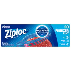 Ziploc Clear Double Zipper Freezer Bag 20 pk