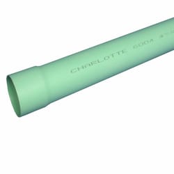 Charlotte Pipe PVC Sewer Pipe 4 in. D X 10 ft. L Bell 0 psi