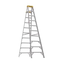 Werner 10 ft. H Aluminum Step Ladder Type IA 300 lb. capacity