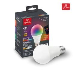 Globe Electric Wi-Fi Smart Home A19 E26 (Medium) LED Bulb Color Changing 60 Watt Equivalence 1 pk