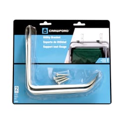 Crawford 5.27 in. L Silver Steel Medium Utility Ladder Hook 20 lb. cap. 2 pk