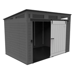 Suncast 10 ft. x 7 ft. Plastic Horizontal Barn Storage Shed with Floor Kit