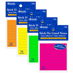 Bazic Products 3 in. W X 3 in. L Assorted Stick On Notes 1 pad