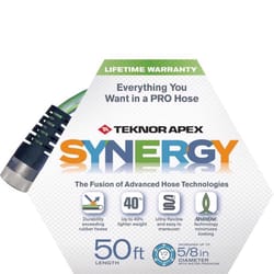 Teknor Apex Synergy 5/8 in. D X 50 ft. L Heavy Duty Garden Hose Gray