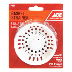 Ace 3-1/2 in. D Plastic Replacement Strainer Basket White