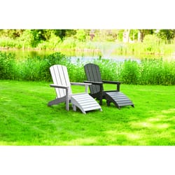 Living Accents Slate Resin Frame Adirondack Chair