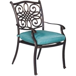 Cambridge Seasons 9 pc Bronze Aluminum Dining Set Blue