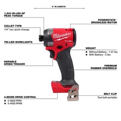 Milwaukee M18 FUEL 18 V 1/4 in. Cordless Brushless Impact Driver Tool Only