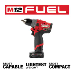 Milwaukee M12 Fuel 12 V 1/2 in. Brushless Cordless Hammer Drill Kit (Battery & Charger)