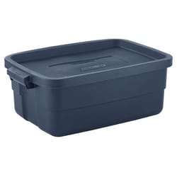 Rubbermaid Roughneck 10 gal Navy Storage Box 8.875 in. H X 15.875 in. W X 23.875 in. D Stackable