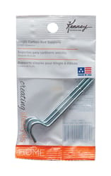 Kenney Chrome Silver Curtain Rod Support Hook 2 in. L