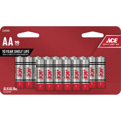 Ace AA Alkaline Batteries 16 pk Carded