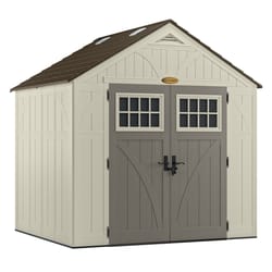 Suncast Tremont 8 ft. x 7 ft. Resin Vertical Peak Storage Shed with Floor Kit