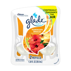 Glade Plug-Ins Hawaiian Breeze Scent Air Freshener Oil Refill 1.34 oz Liquid 2 pk