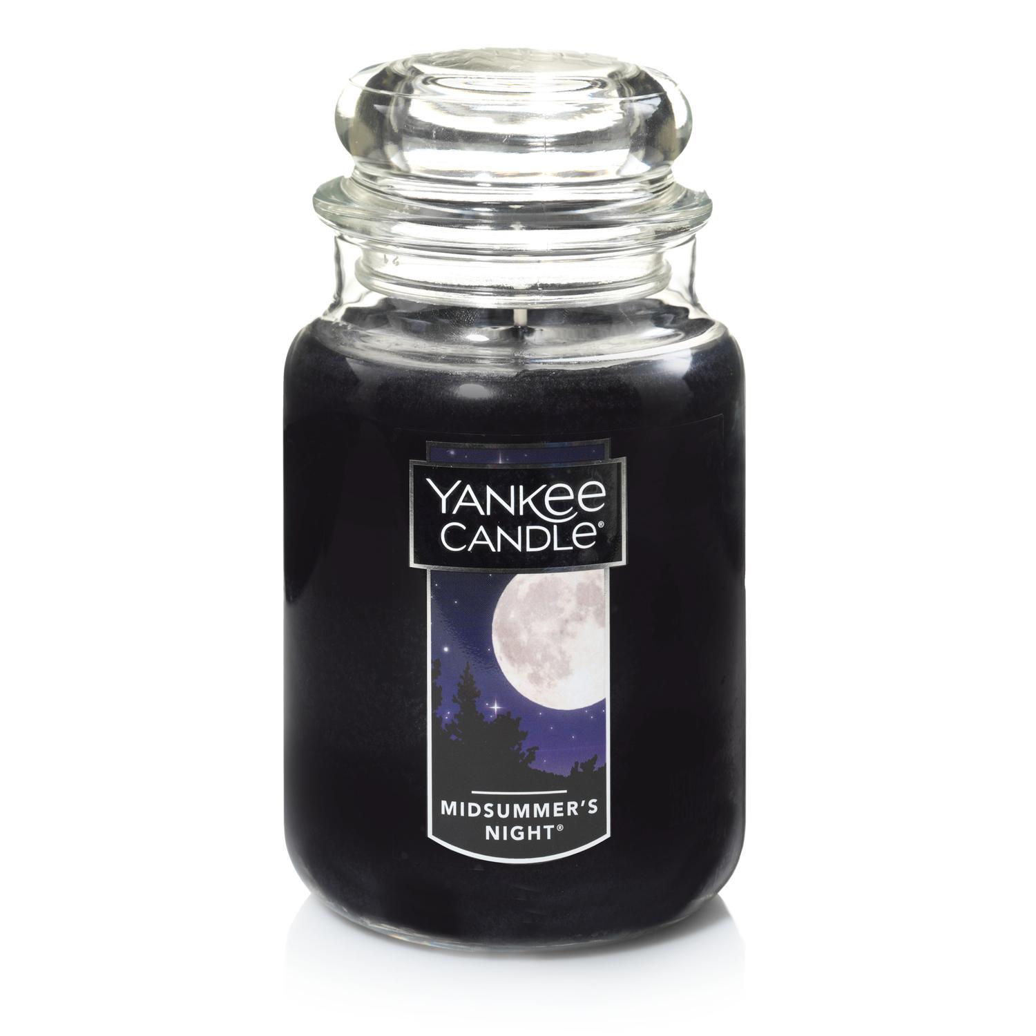 Photo 1 of ***MELTED***Yankee Candle Black MidSummer's Night Scent Large Candle Jar 22 oz